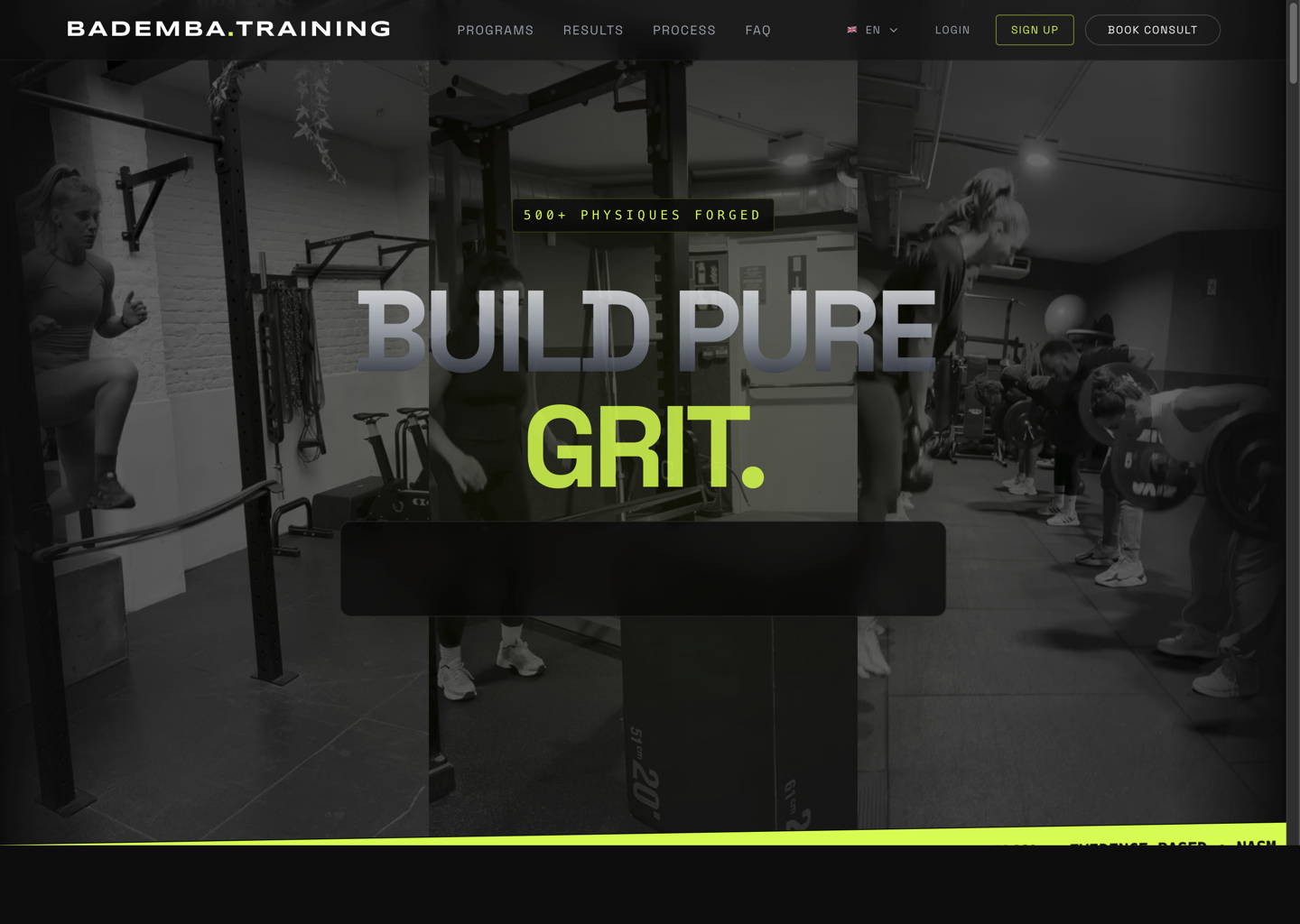 Fitness Coaching Website Vorschau