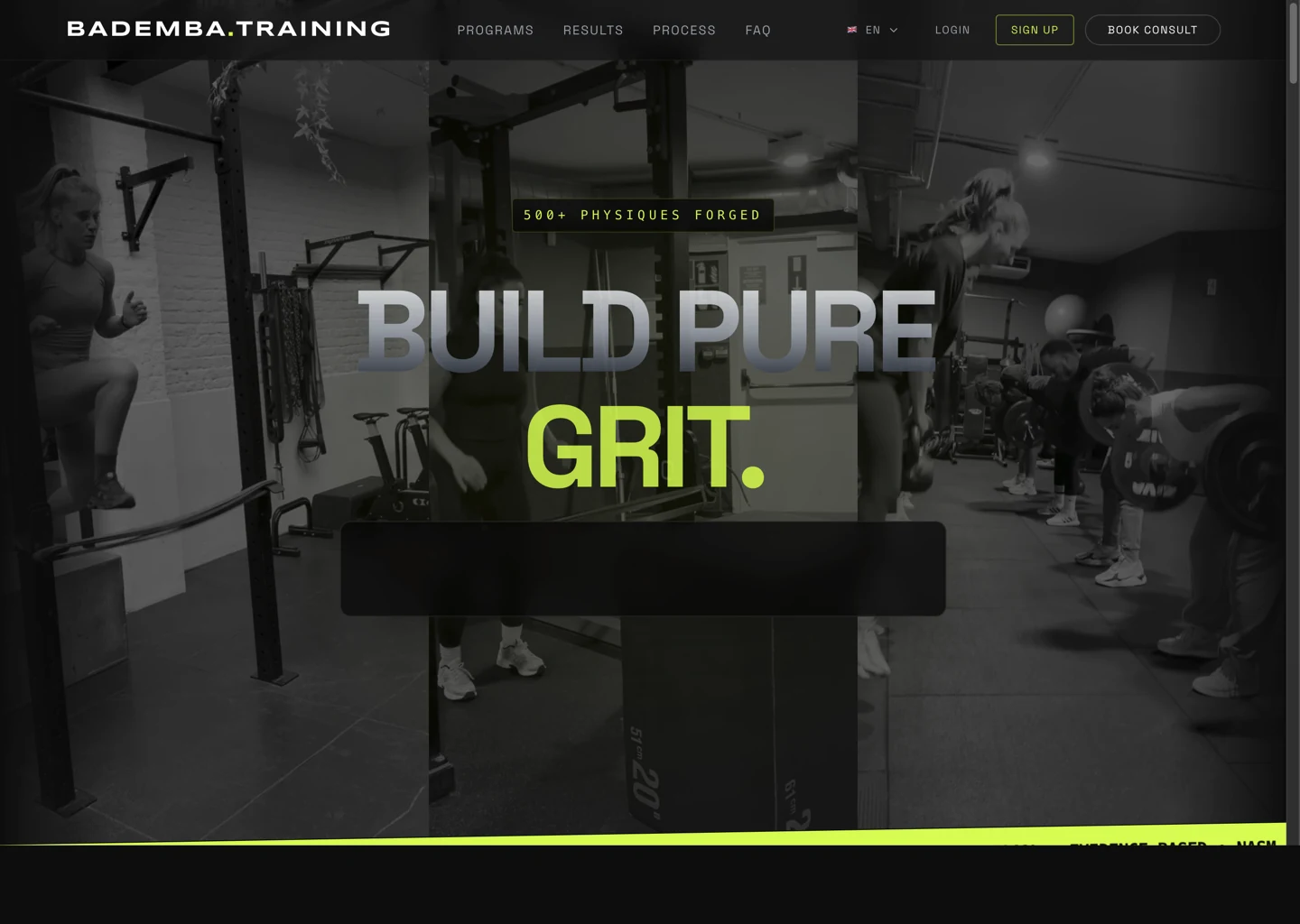 Fitness Coaching Website Vorschau