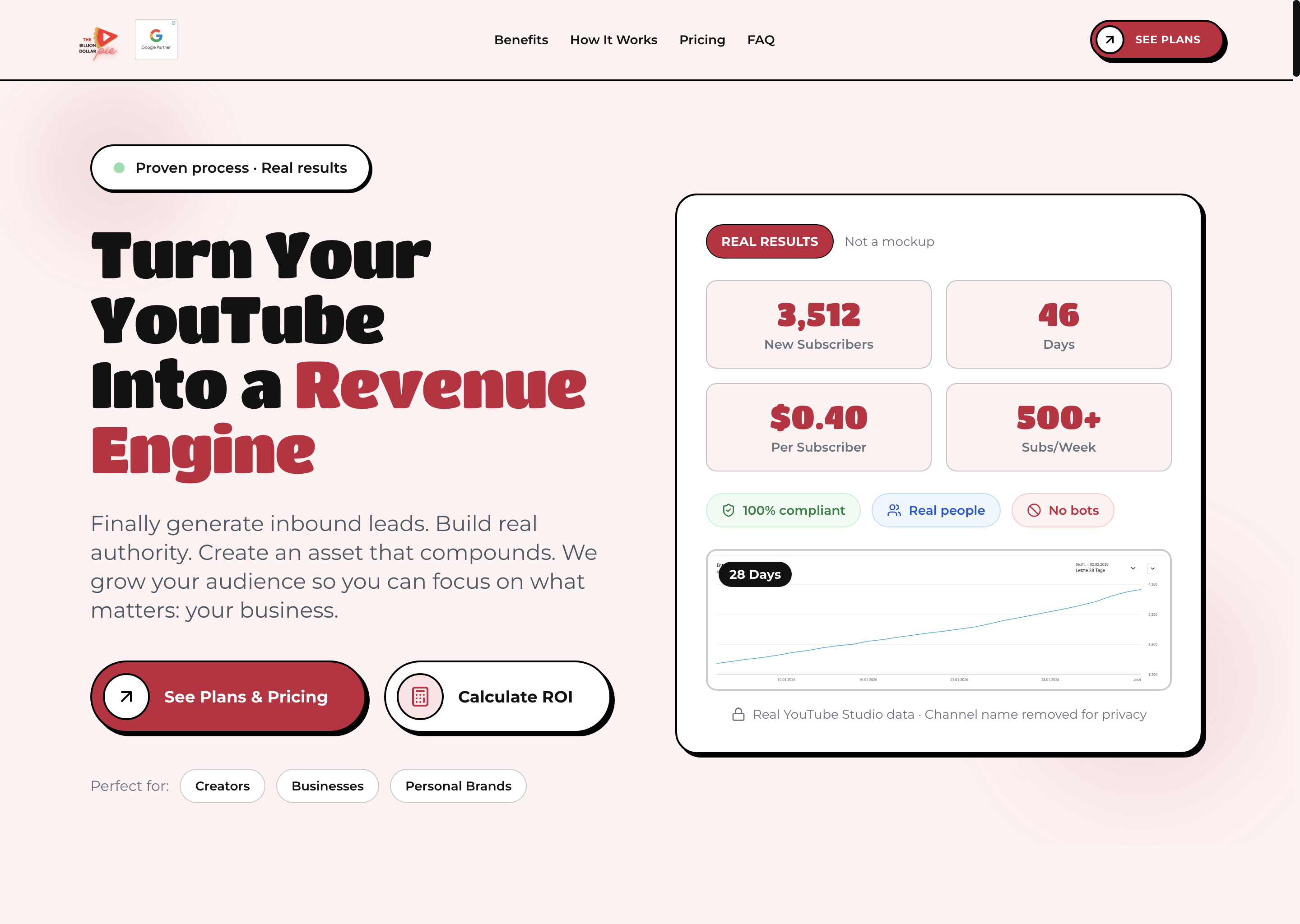 Lead Generation Landingpage Vorschau