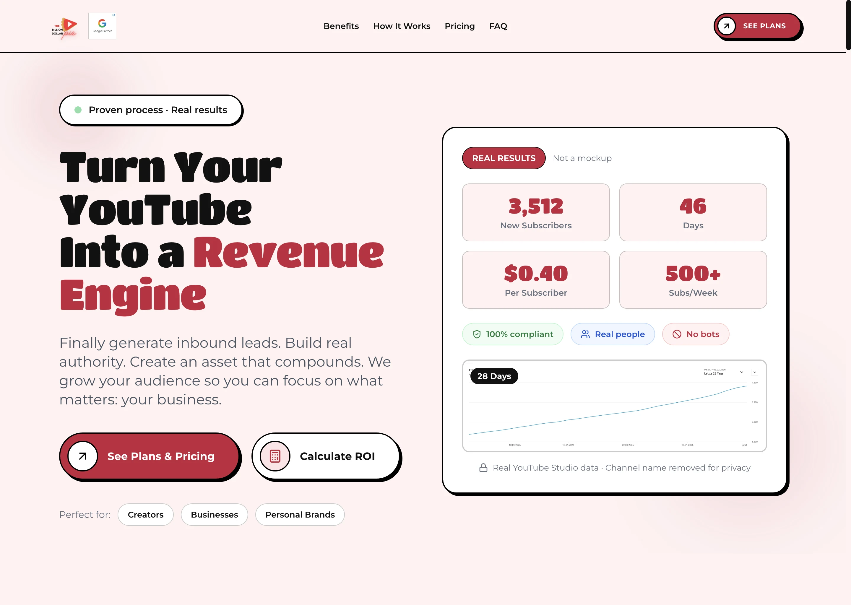 Lead Generation Landingpage Vorschau